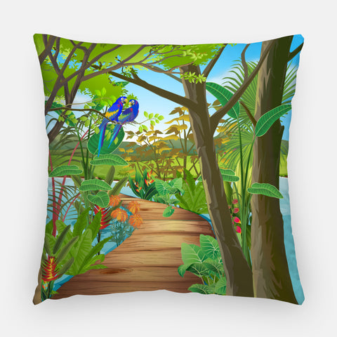 Flowers and Plants Throw Pillow Covers, Jungle Animal Decorative