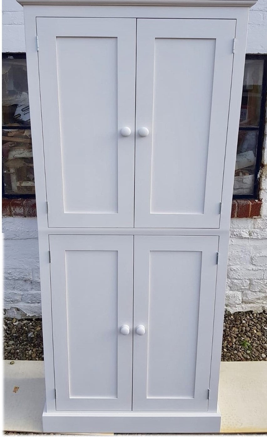 Larder Pantry Kitchen Utility Cupboard With Spice Racks 40 Cm Deep 2 Cheshire Pine And Oak