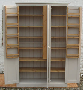 Kitchen Pantry 3 Door Larder Storage Fully Shelved Spice Racks