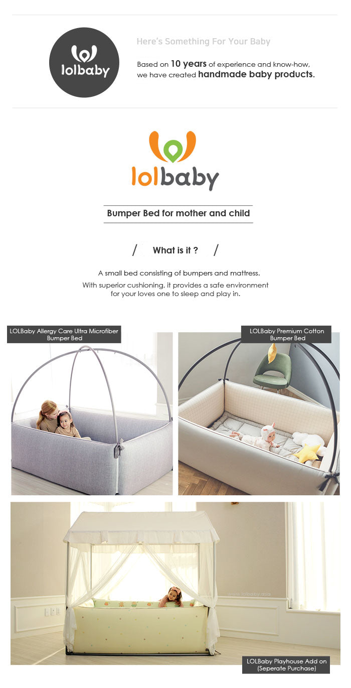 LOLBaby Convertible Microfiber Bumper Bed