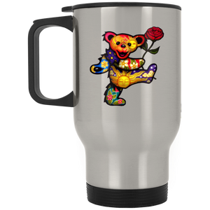 Grateful Dead Bear XP8400S Silver Stainless Travel Mug