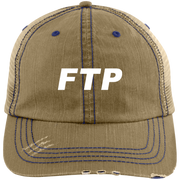 Ftp 6990 Distressed Unstructured Trucker Cap
