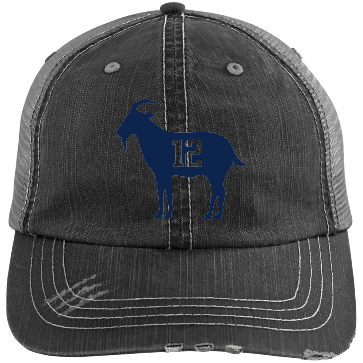 Goat 12 Tom Brady Trucker Hat –