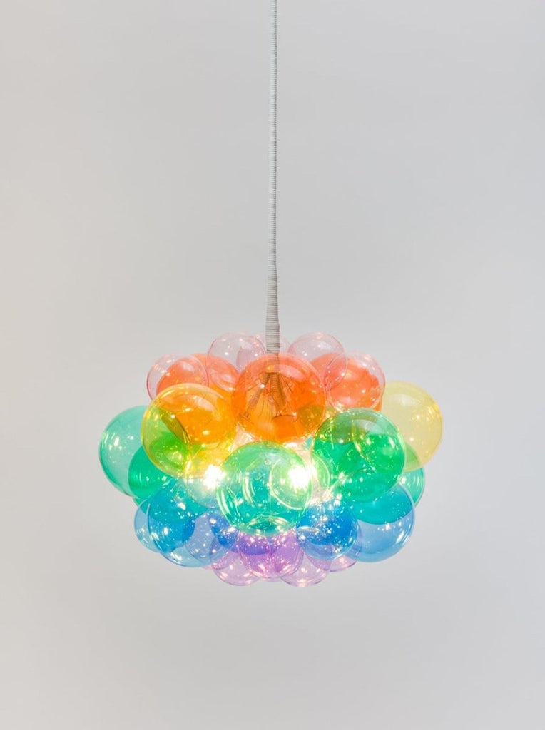 rainbow glass chandelier