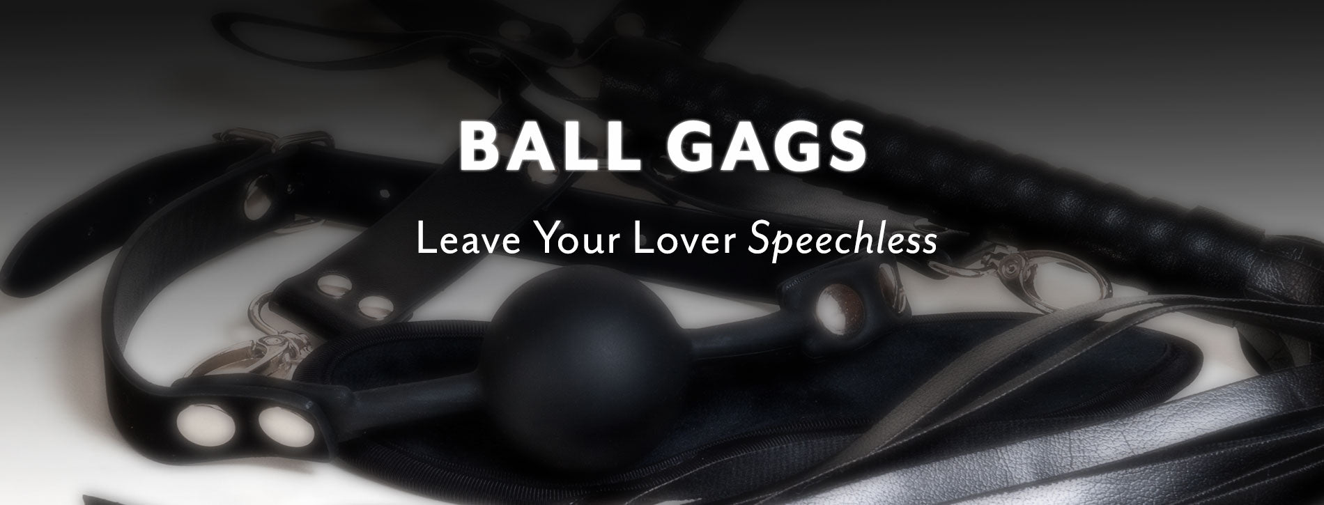 Luxury Bondage Ball Gag on Black Ground