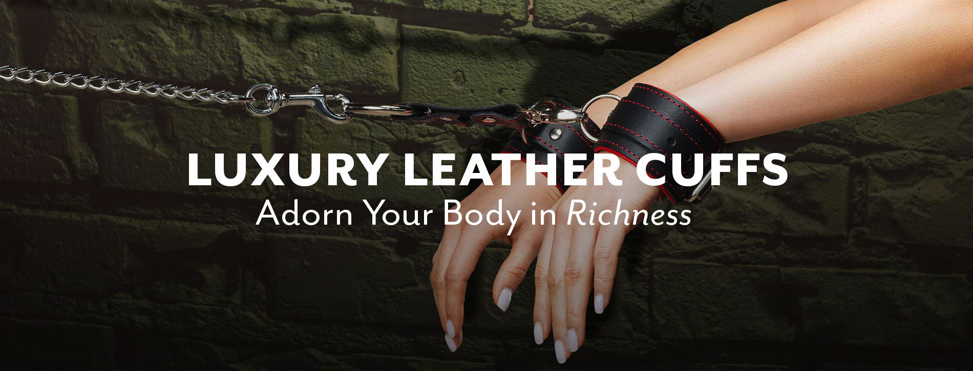 Luxury Leather Bondage BDSM Cuffs