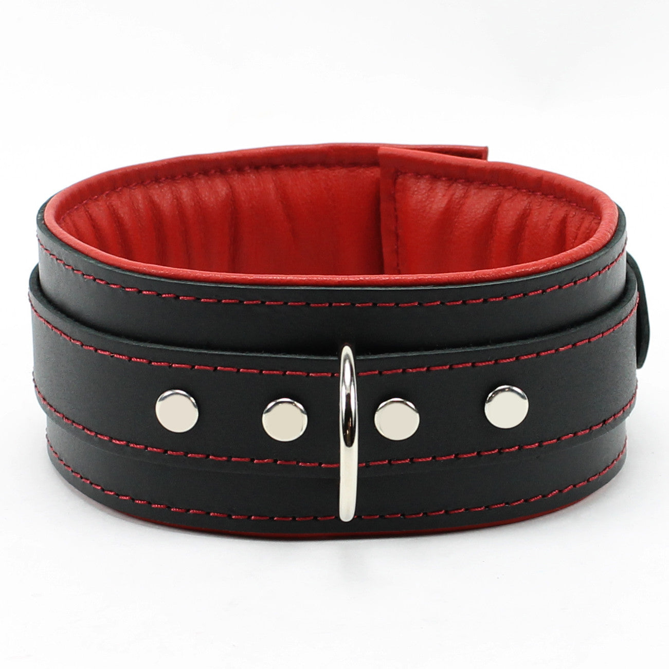 black leather collar