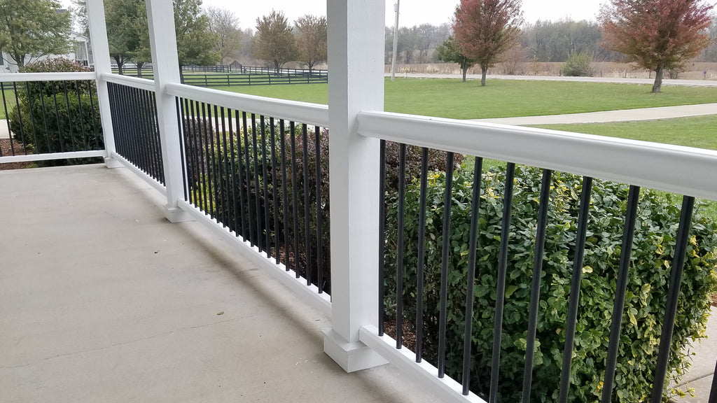 RadianceRail composite Deck Railing System TimberTech Great Warranty Beautiful Tradtional Railing, railing between existing 6x6 posts