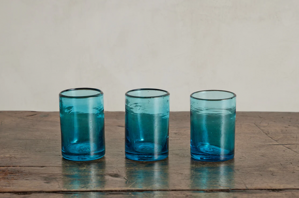 Porta Candele Piccolo Turquoise - La Soufflerie - Hand blown glass