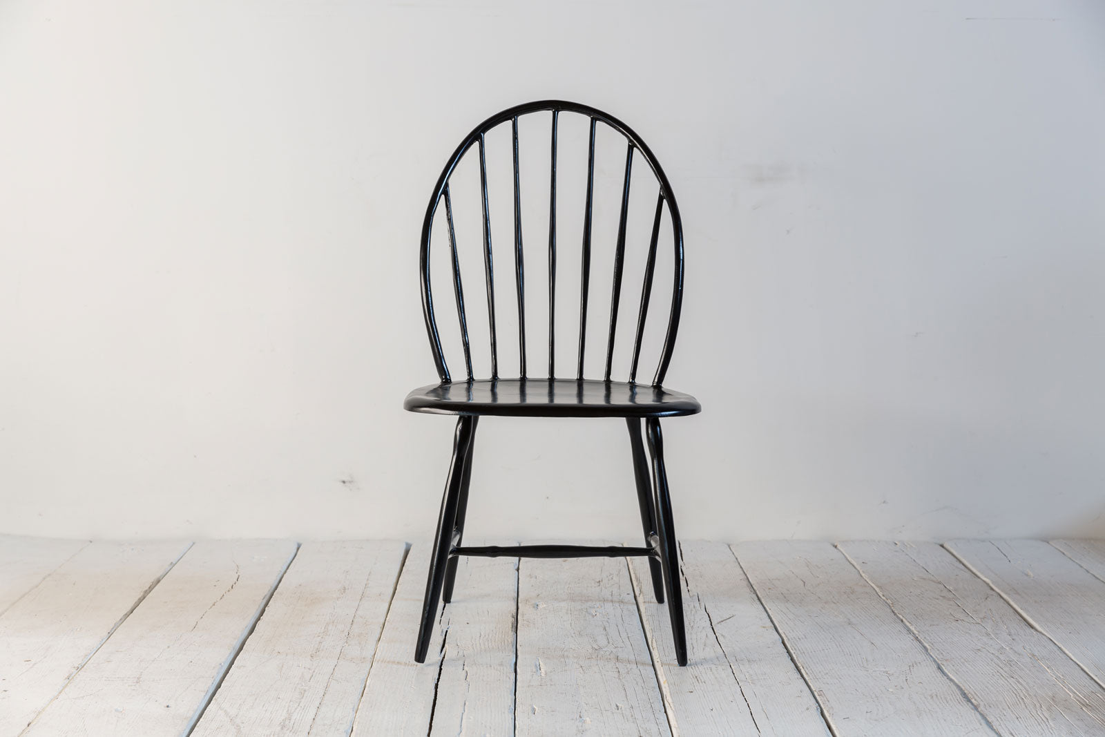 black metal armless windsor chair