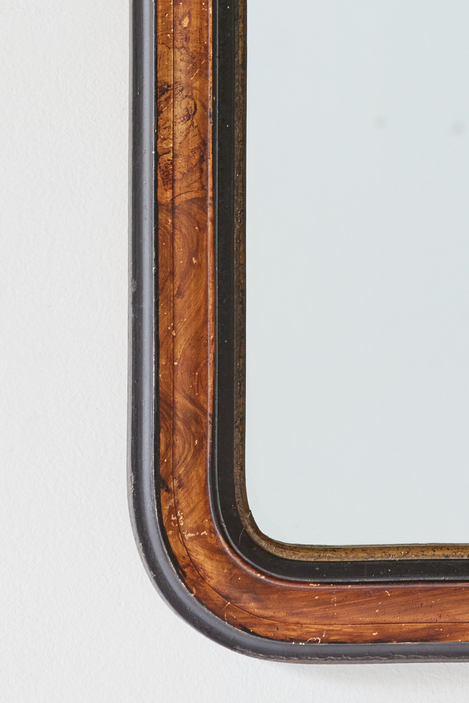 Grain Painted Arched Top Mirror