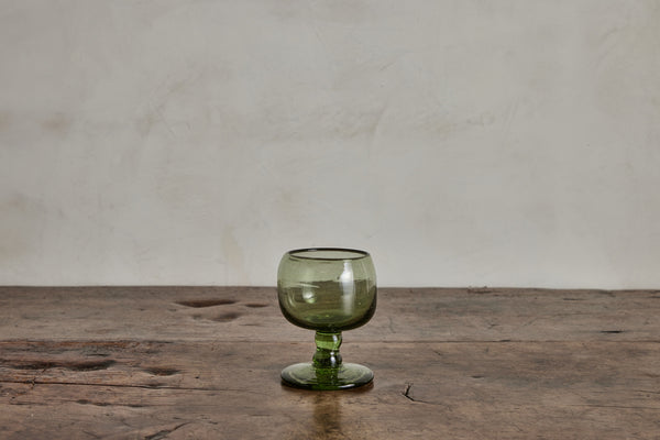 White Wine Glass Vert Fumé - La Soufflerie - Hand blown glass