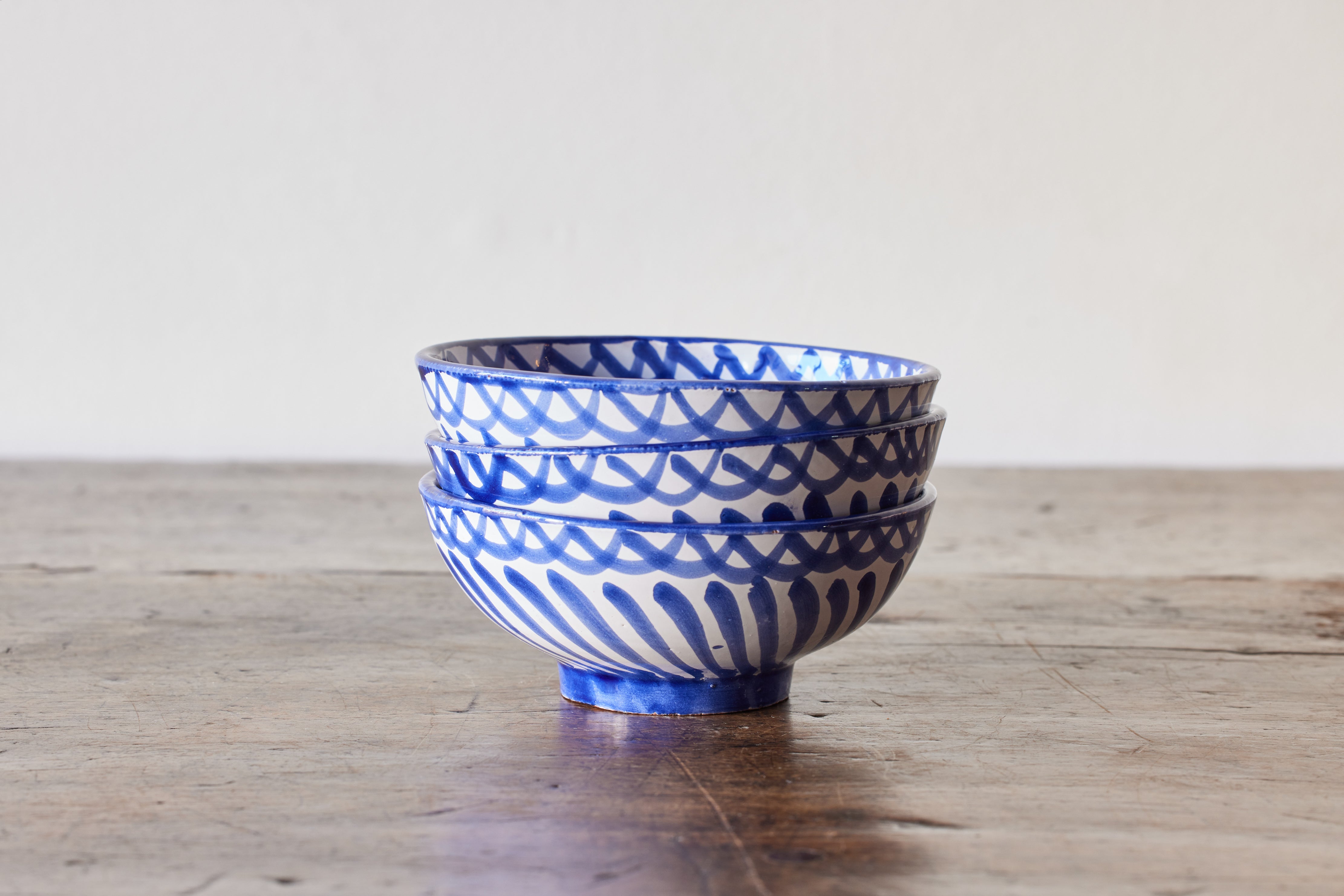 Pomelo, Hand Painted Bowl in Blue