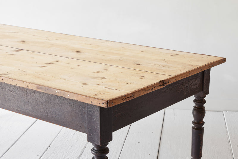 French Farm Table with Single Drawer