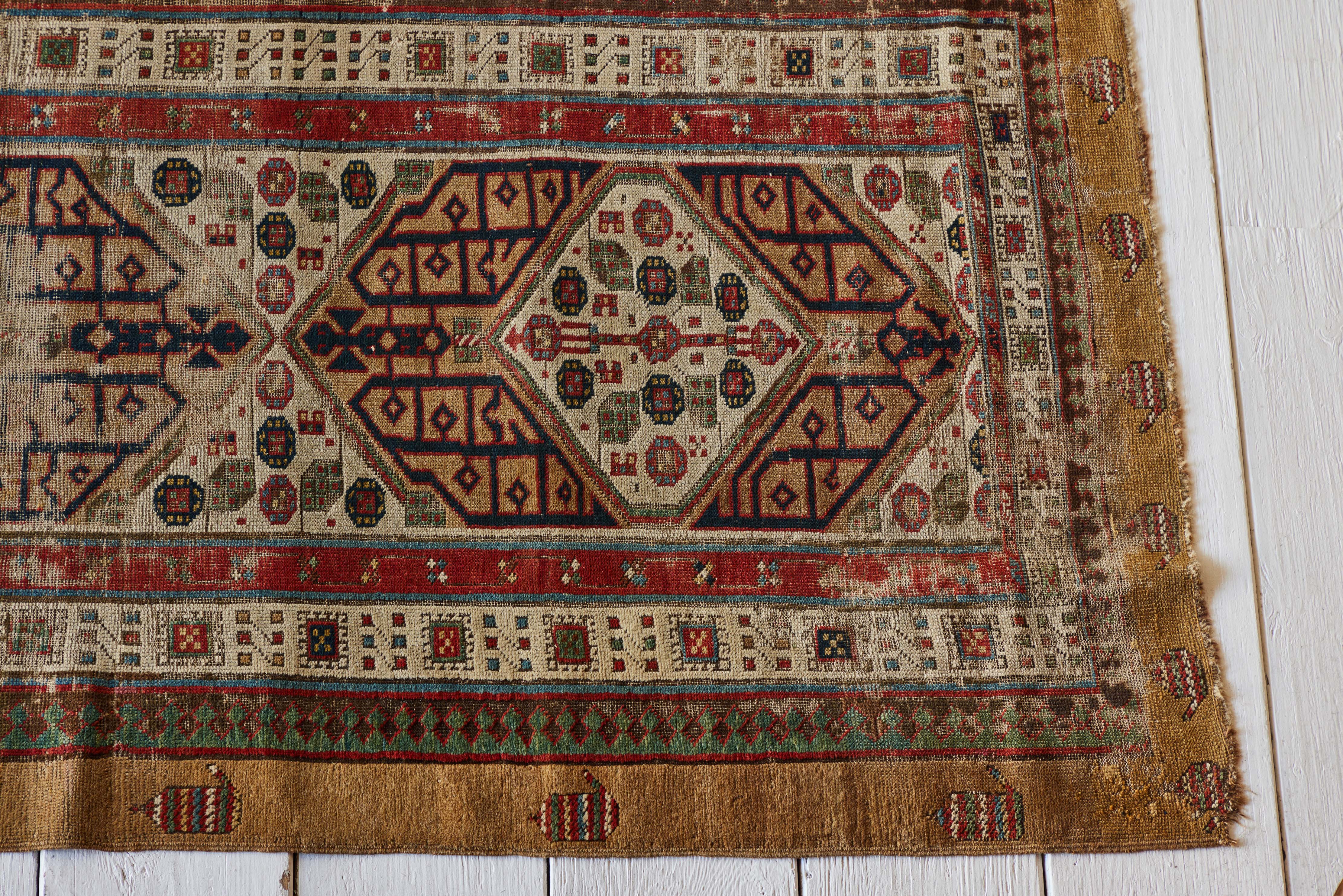 Antique Persian Serab Camel Hair Runner, 3'7 x 11'4