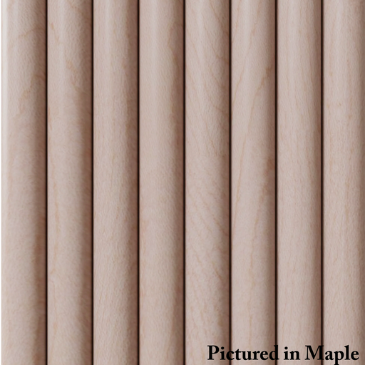 Outwater 231-A-MP 4' Wide x 8' High x 5/32 Thick Unfinished Maple Veneer Decorative Tambour Sheet with 1/2 - 30 Degree Grooves