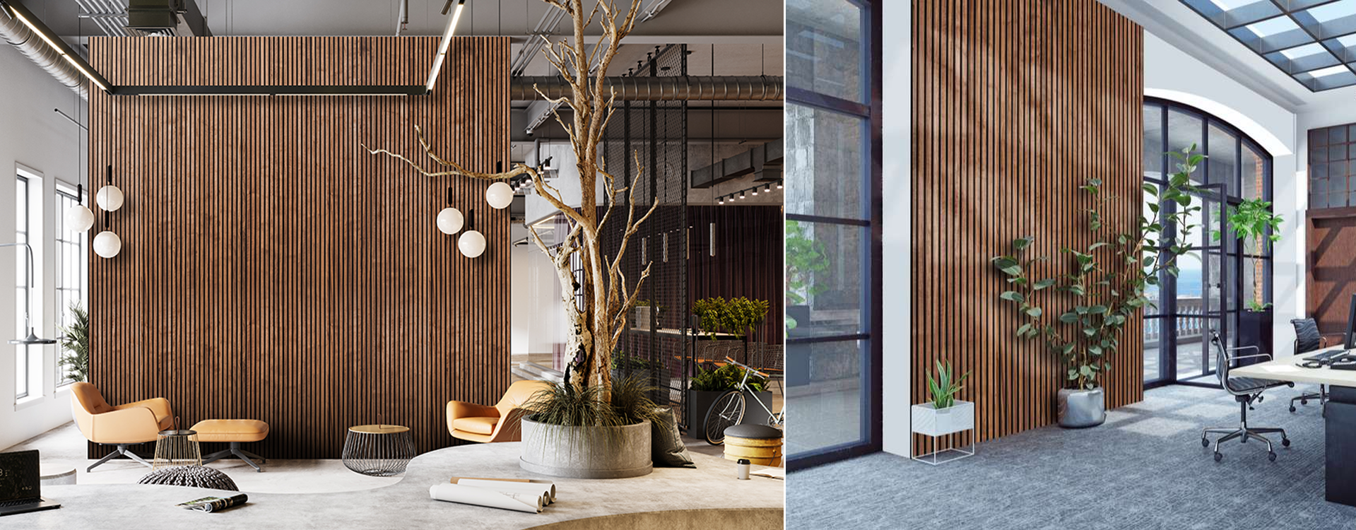 Acoustic Slat Wood Wall Panels —