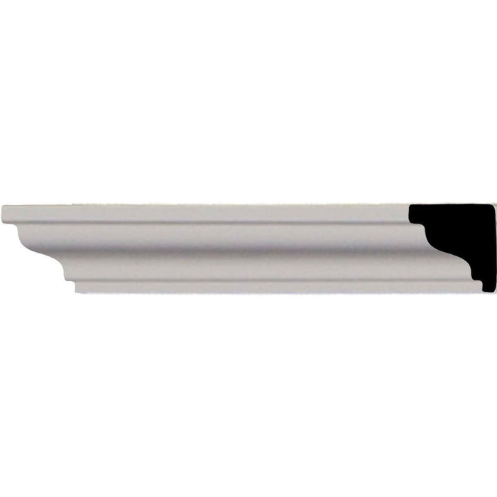 Hillsborough Traditional Smooth Crown Moulding, 3/4"H x 3/4"P x 94 1/2"L, (1" Repeat)