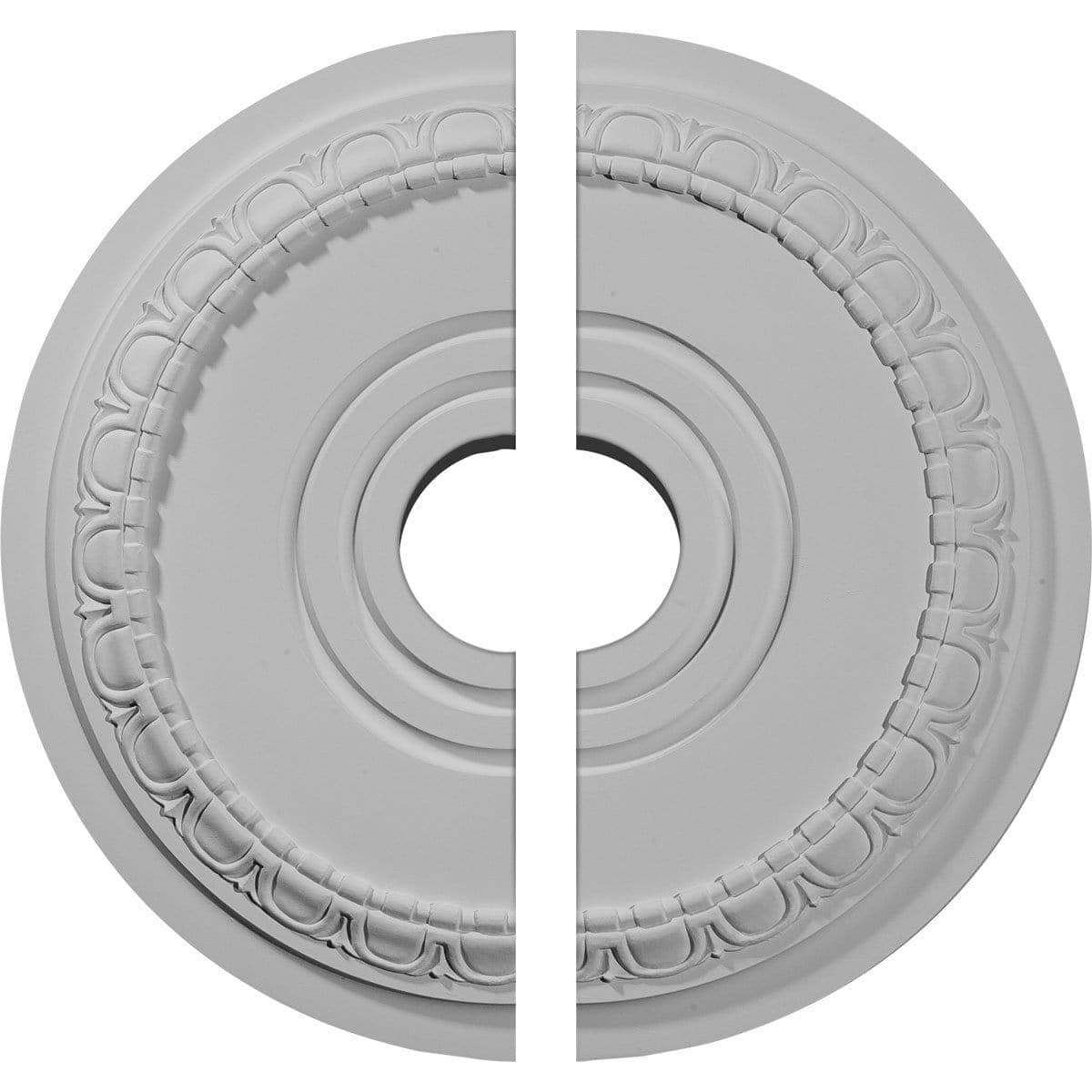 Ceiling Medallion, Two Piece (Fits Canopies up to 5 5/8")17 1/2"OD x 3 5/8"ID x 1"P
