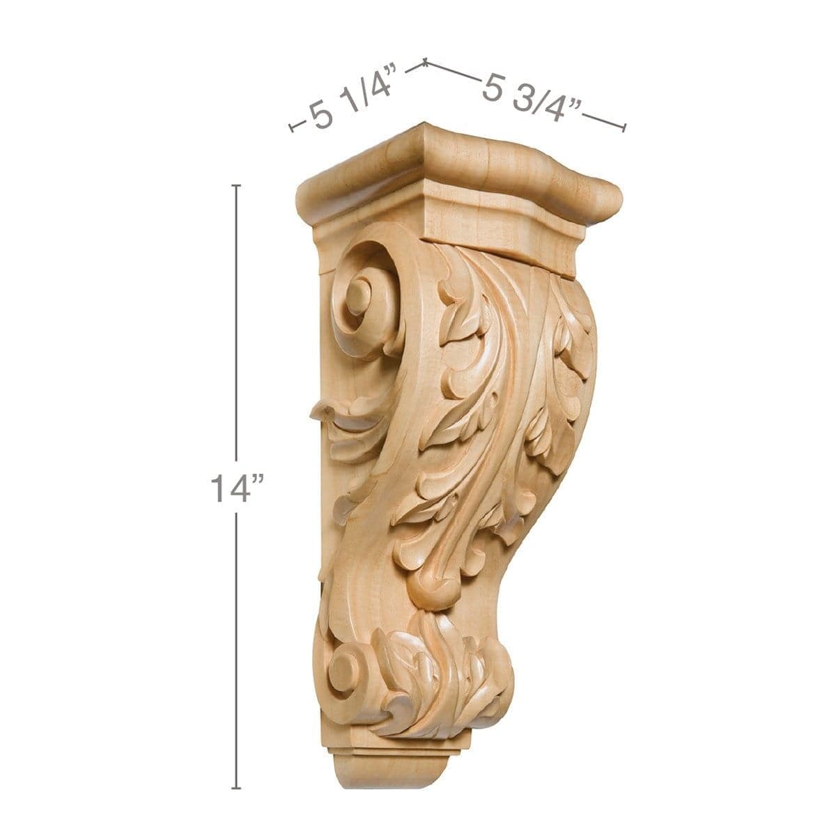 Medium Acanthus Corbel 5 3 4 W X 14 H X 5 1 4 D White River