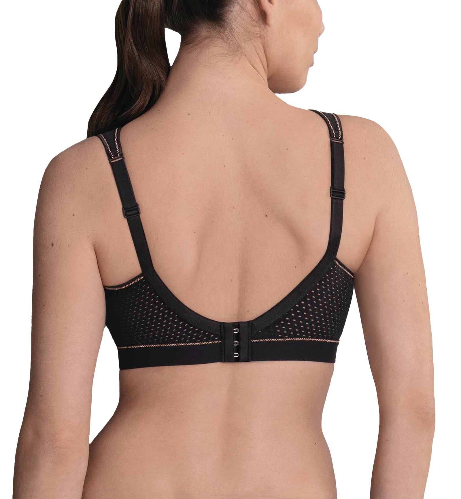 Active Maximum Support Wire Free Sports Bra Black Gold 44E by Anita