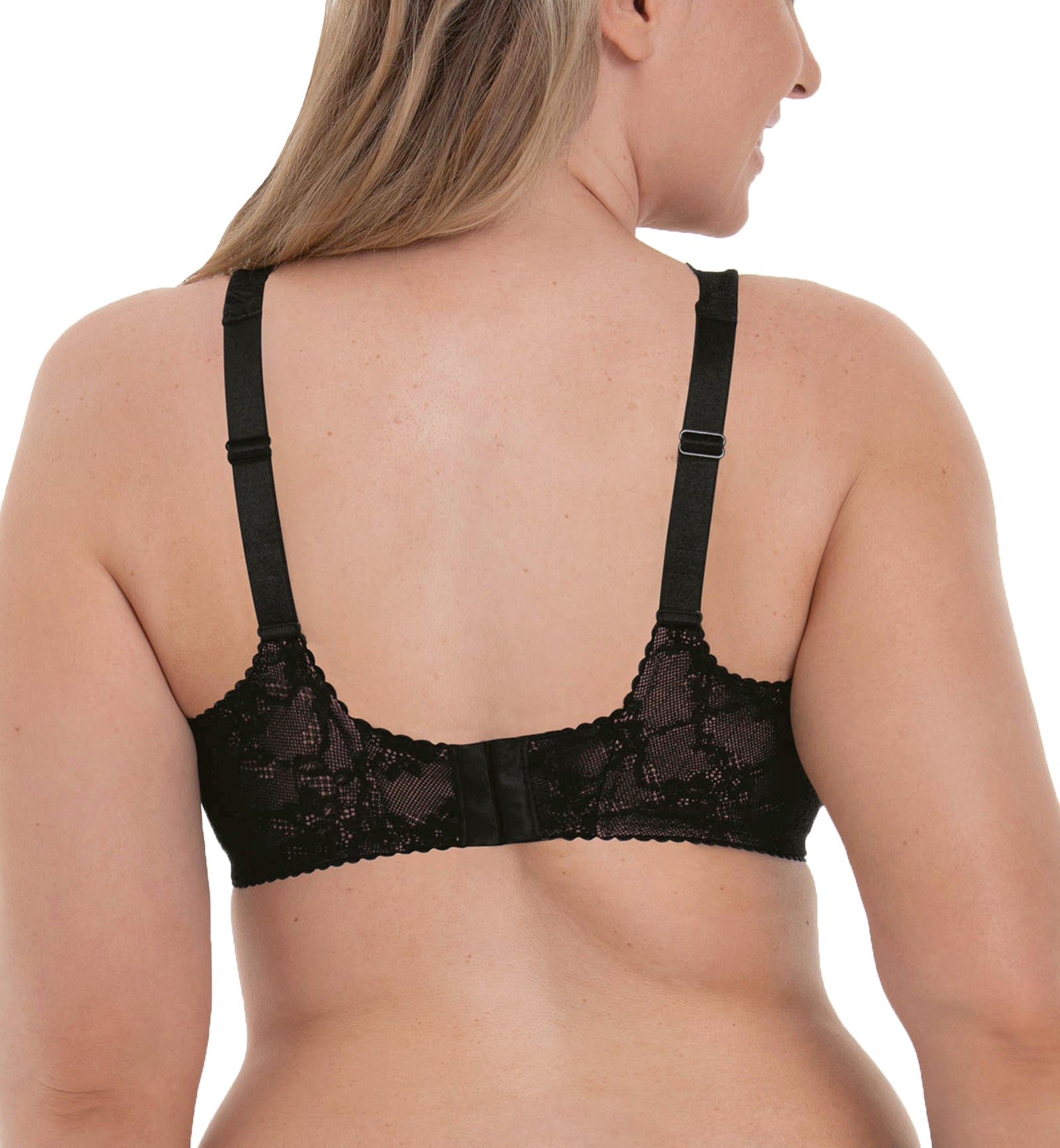 Elomi Lucie Banded Stretch Lace Plunge Underwire Bra (4490),32GG,Black at   Women's Clothing store