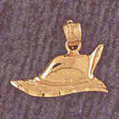 14K GOLD FIRE FIGHTING CHARM - FIREMAN'S HAT #4624