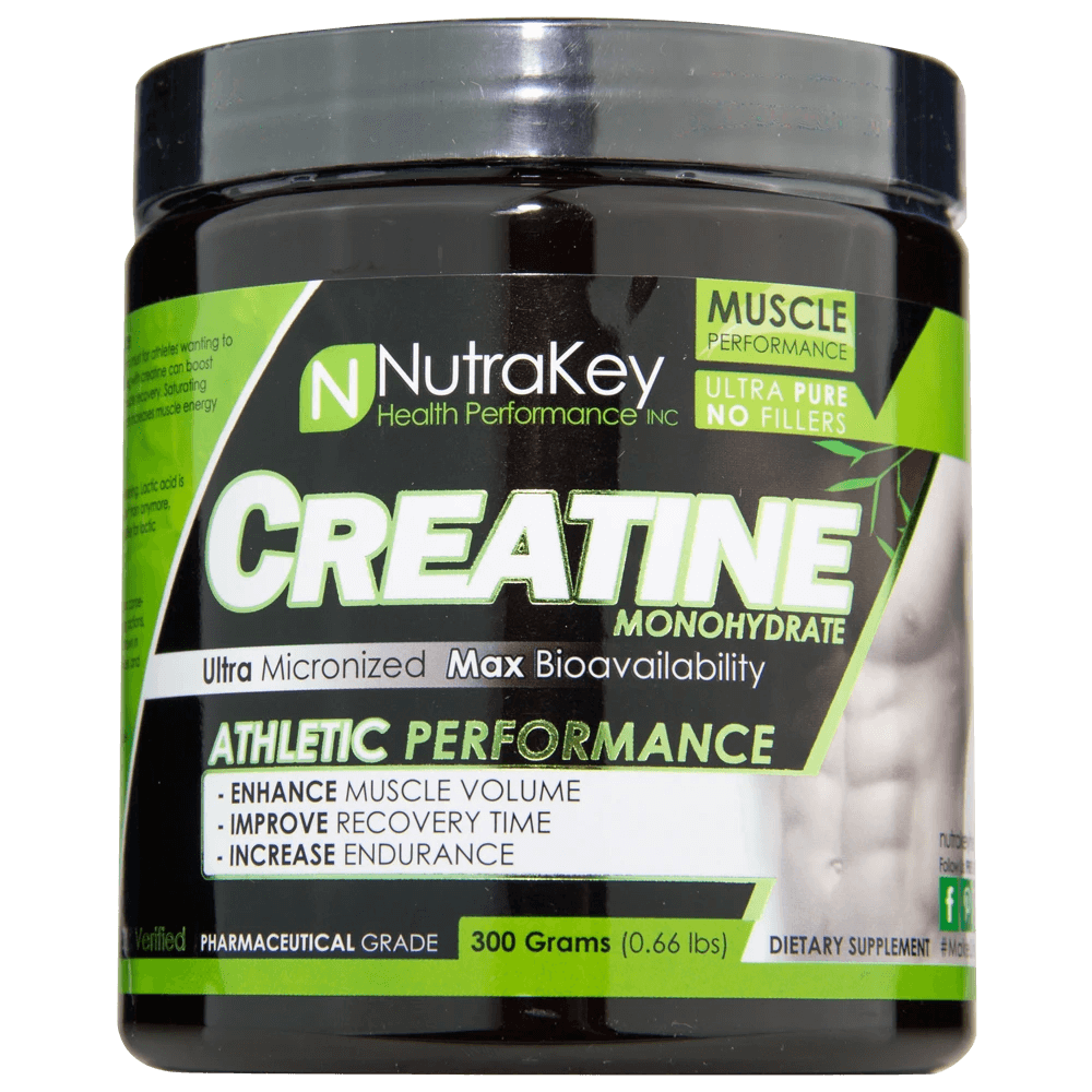 NutraKey - CREATINE MONOHYDRATE Powder-300g (60 Servings)-Unflavored-