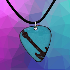 guitar pick shaped necklace