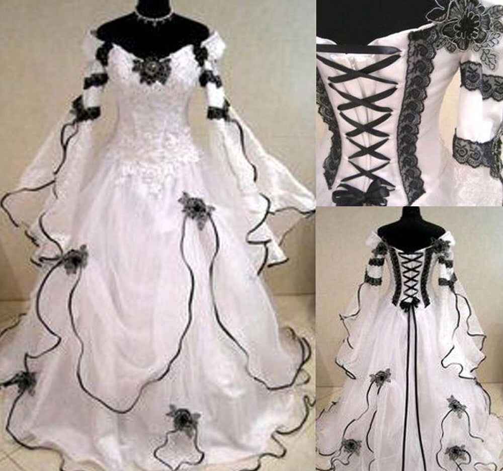 black wedding dress shop