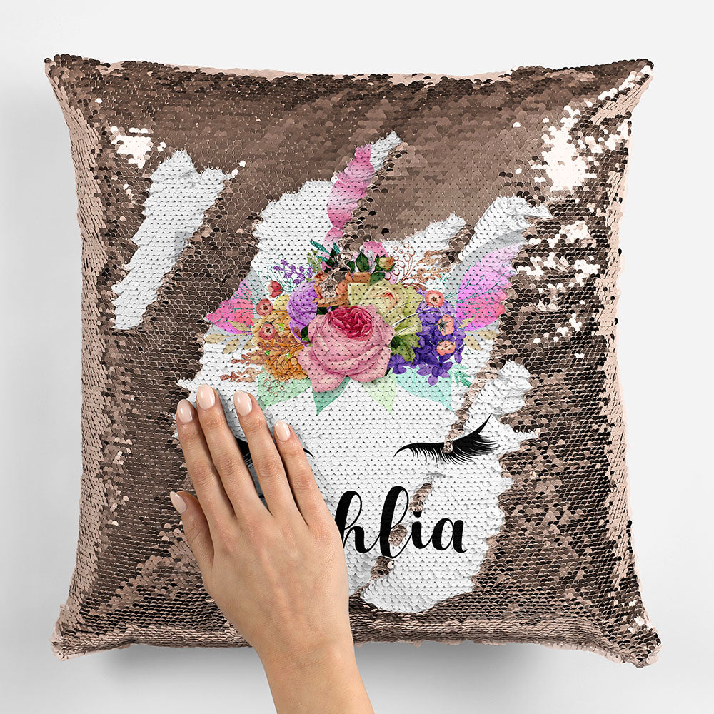 personalized pillow sequin