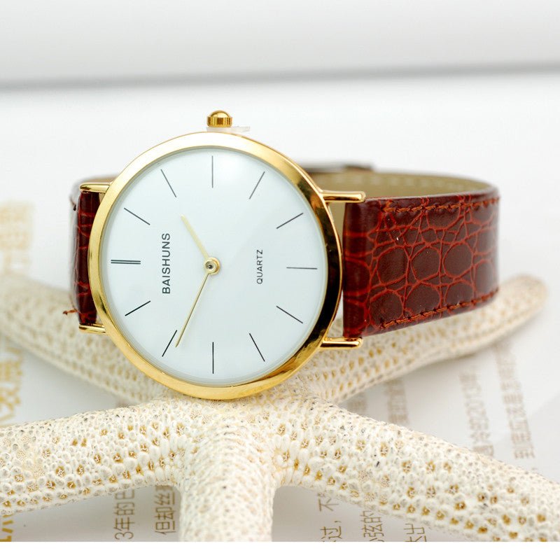 Thin Strap Watch Brown Belt Watch Watches For Men Casual Simplicity Business Formal Clocks CF