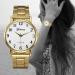 Geneva Quartz Watch Gold Women Rhinestone Crystal Clock Stainless Steel Band Analog Bracelet Relogio