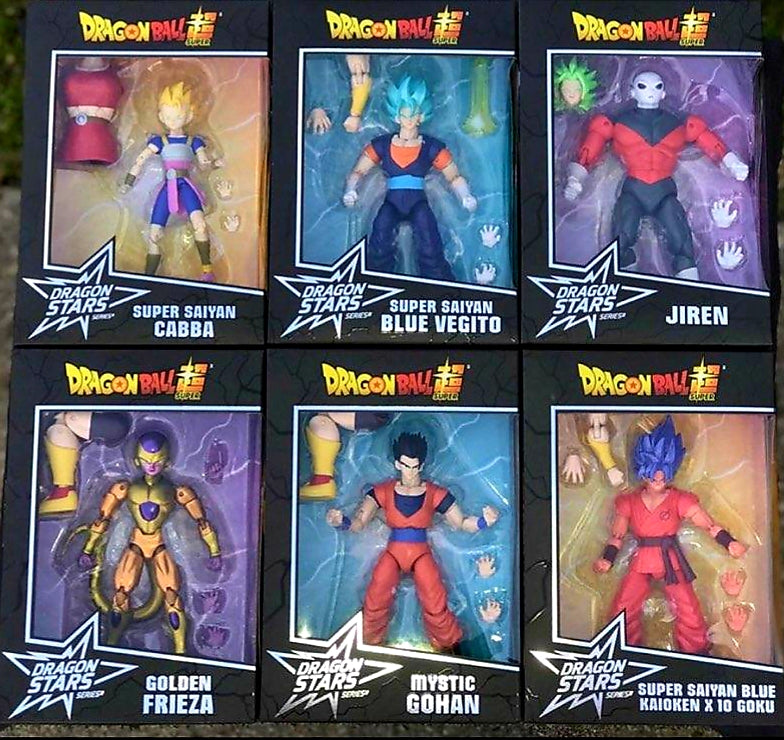 Complete 6 Set Dragon Ball Stars Wave Kale Baf Jiren Cabba Vegito Gohan Frieza Action Figures 0374