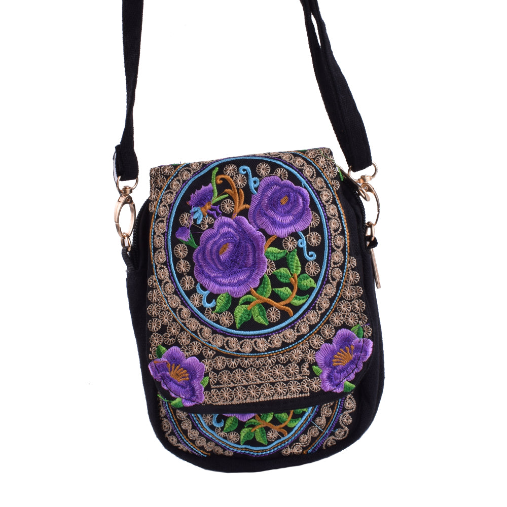 Flower Empower Embroidered Handbags Purses - Grace Callie Designs
