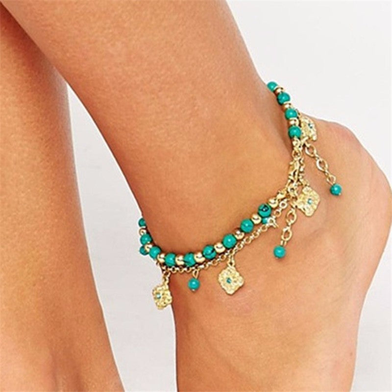 turquoise anklet