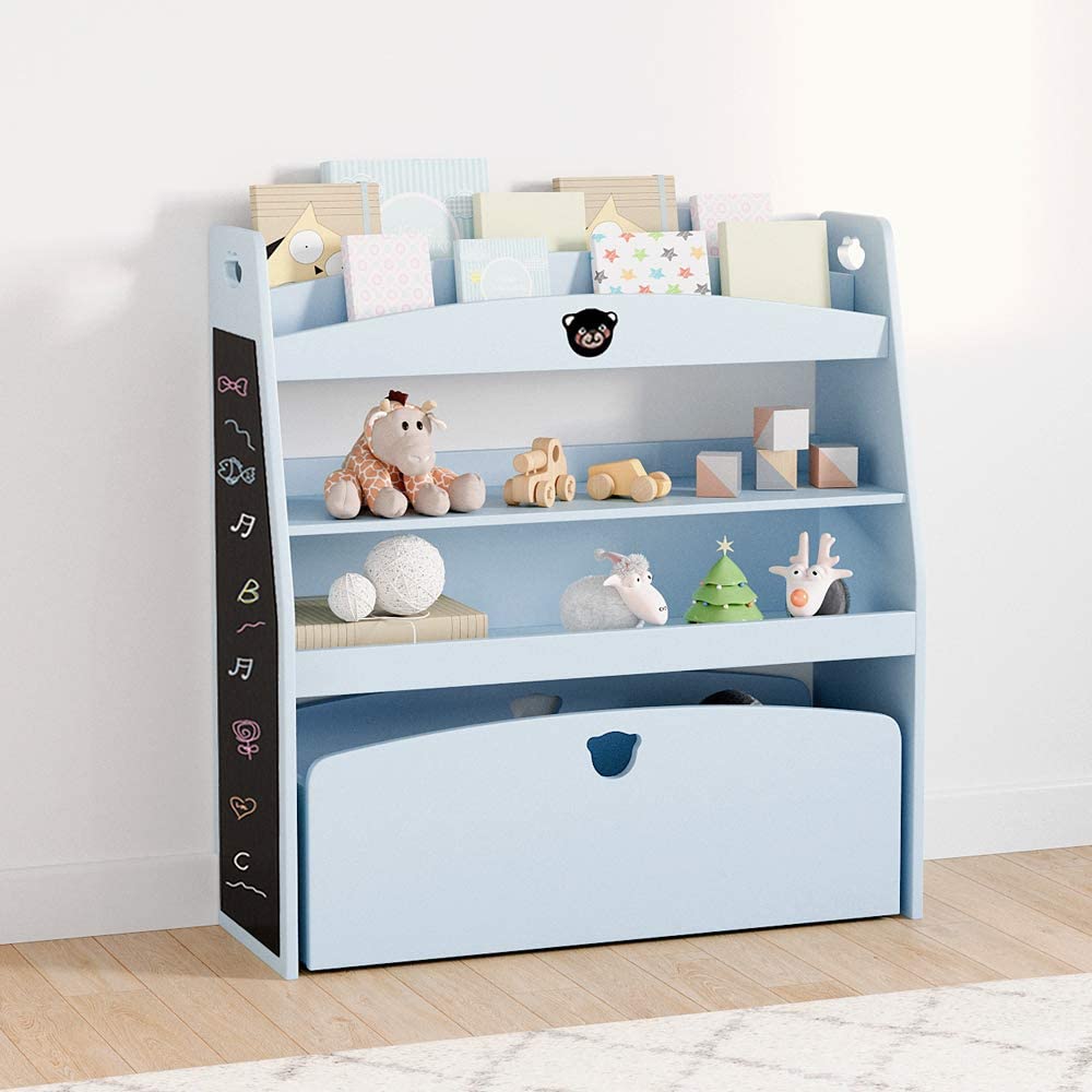 toy chests with bookshelf