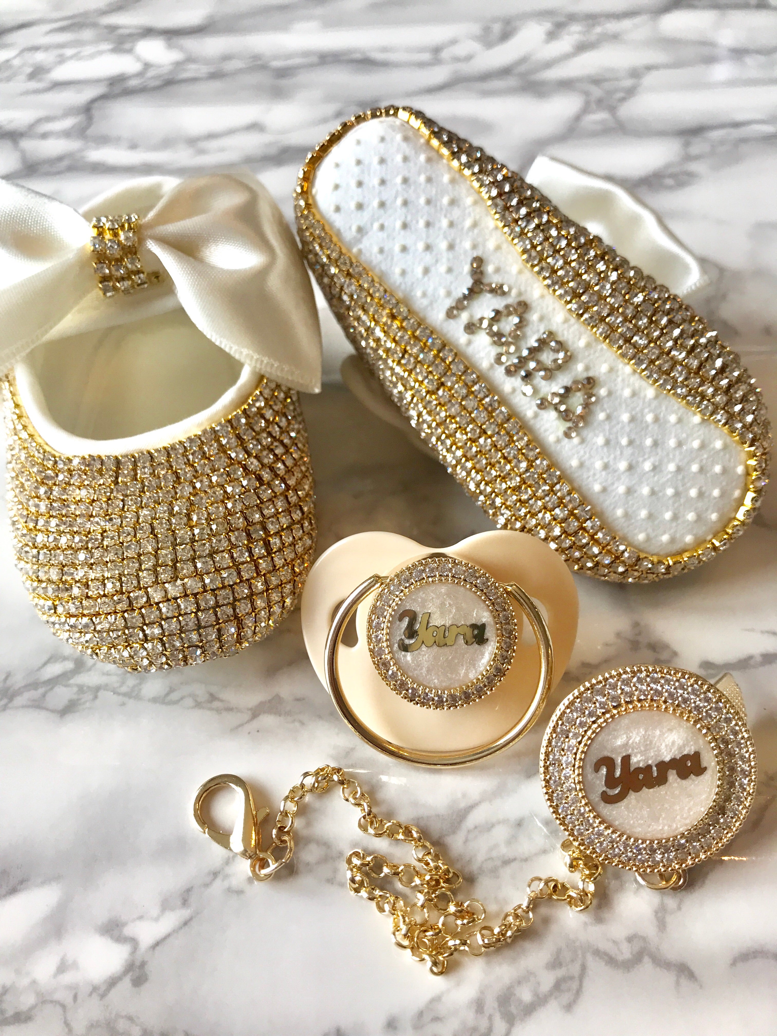 rhinestone baby shoes