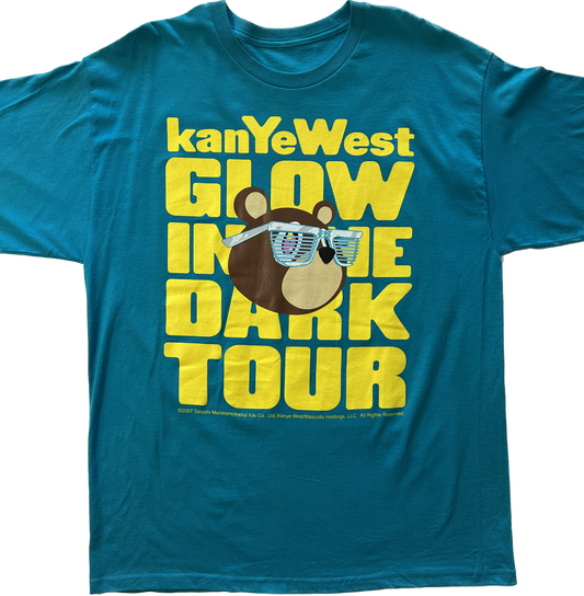 Kanye West Takashi Murakami Glow in the Dark Tour T-shirt Size 