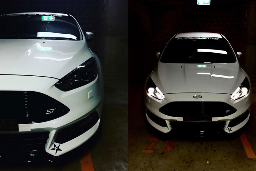 Ford Focus ST White with Maxton Bodykit