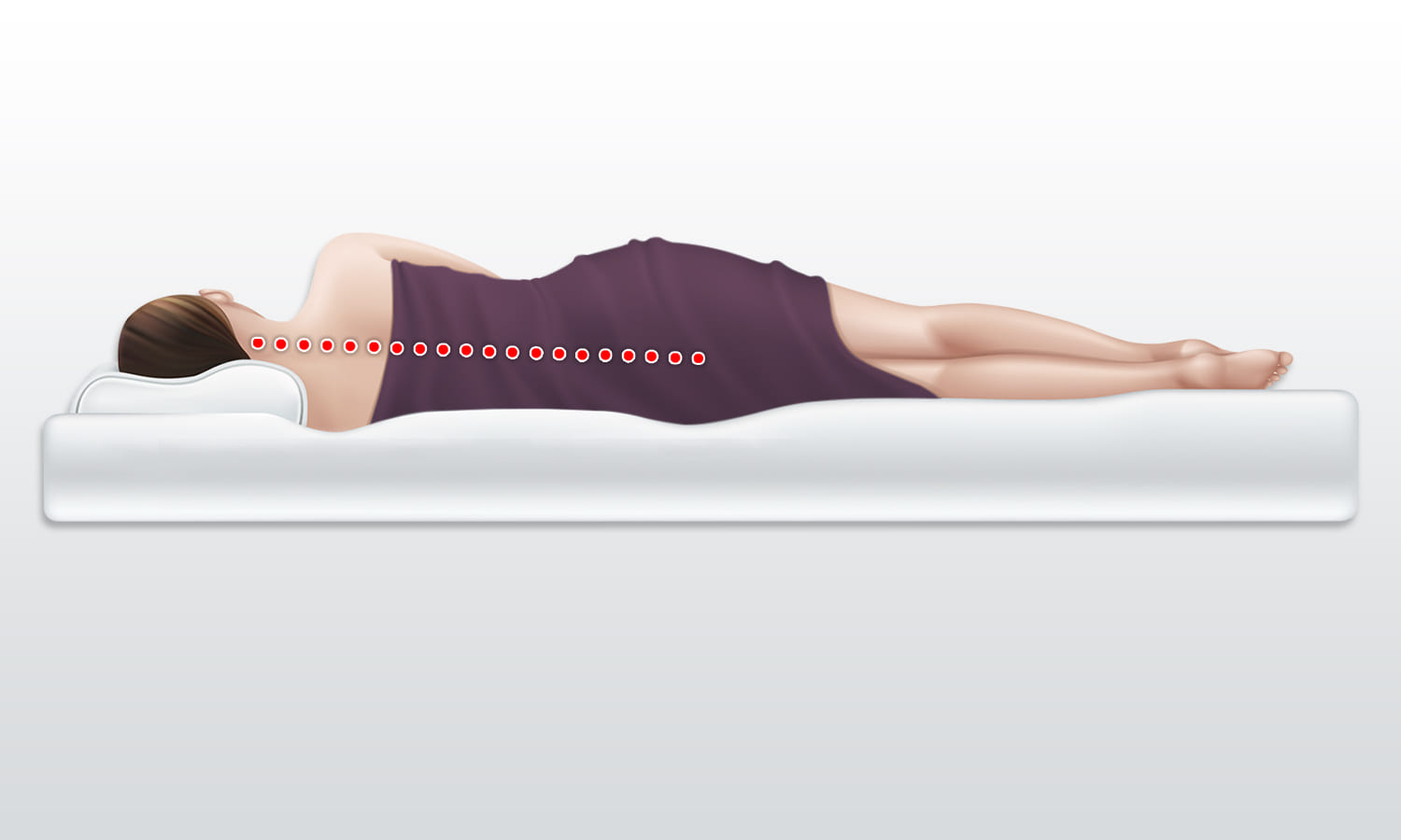 Woman with wrong and right back posture on transparent PNG