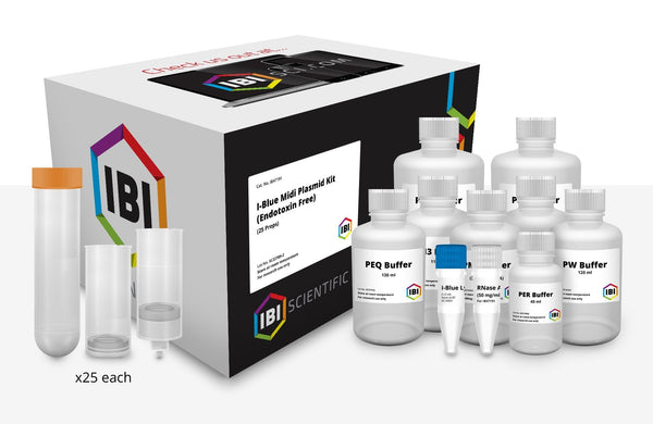 I-Blue Midi Plasmid Kit | Endo-Free | DNA Extraction | IBI Scientific