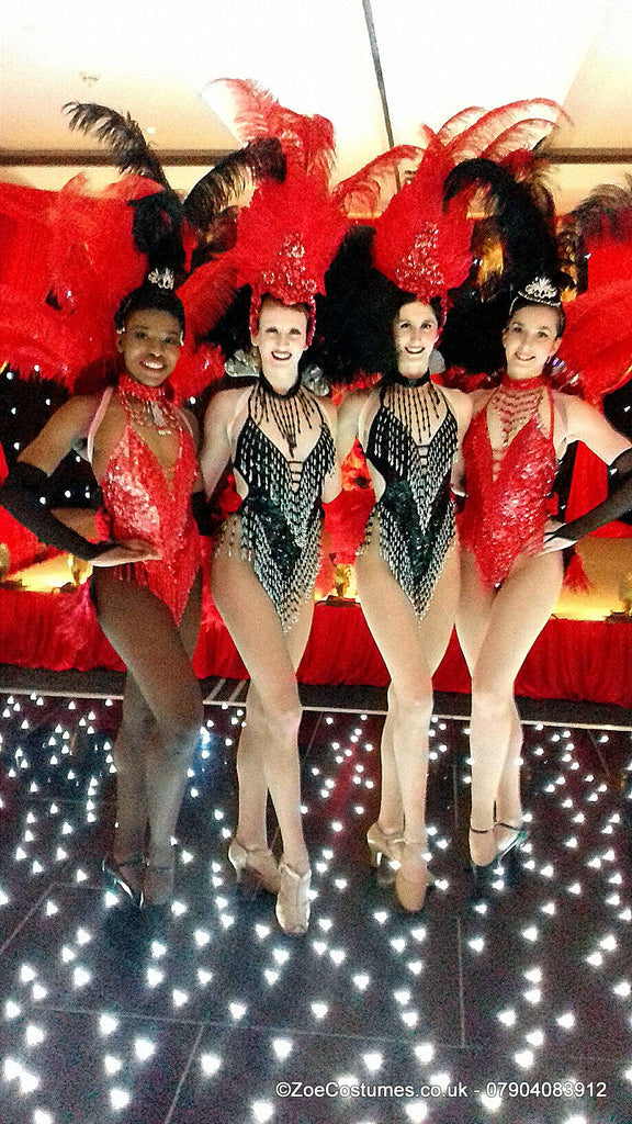 Red Samba Showgirl Outfits Hire Zoe London Dance Costumes For Hire 