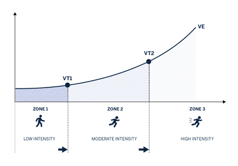 Metabolic thresholds relative to Minute Ventilation, subjective training intensity, and the 3-zone training system