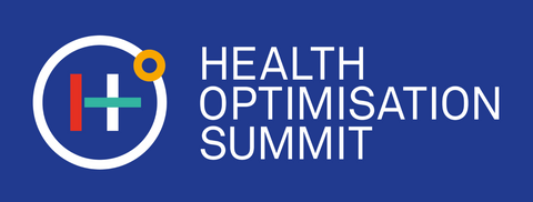 Health Optimisation Summit on blue background