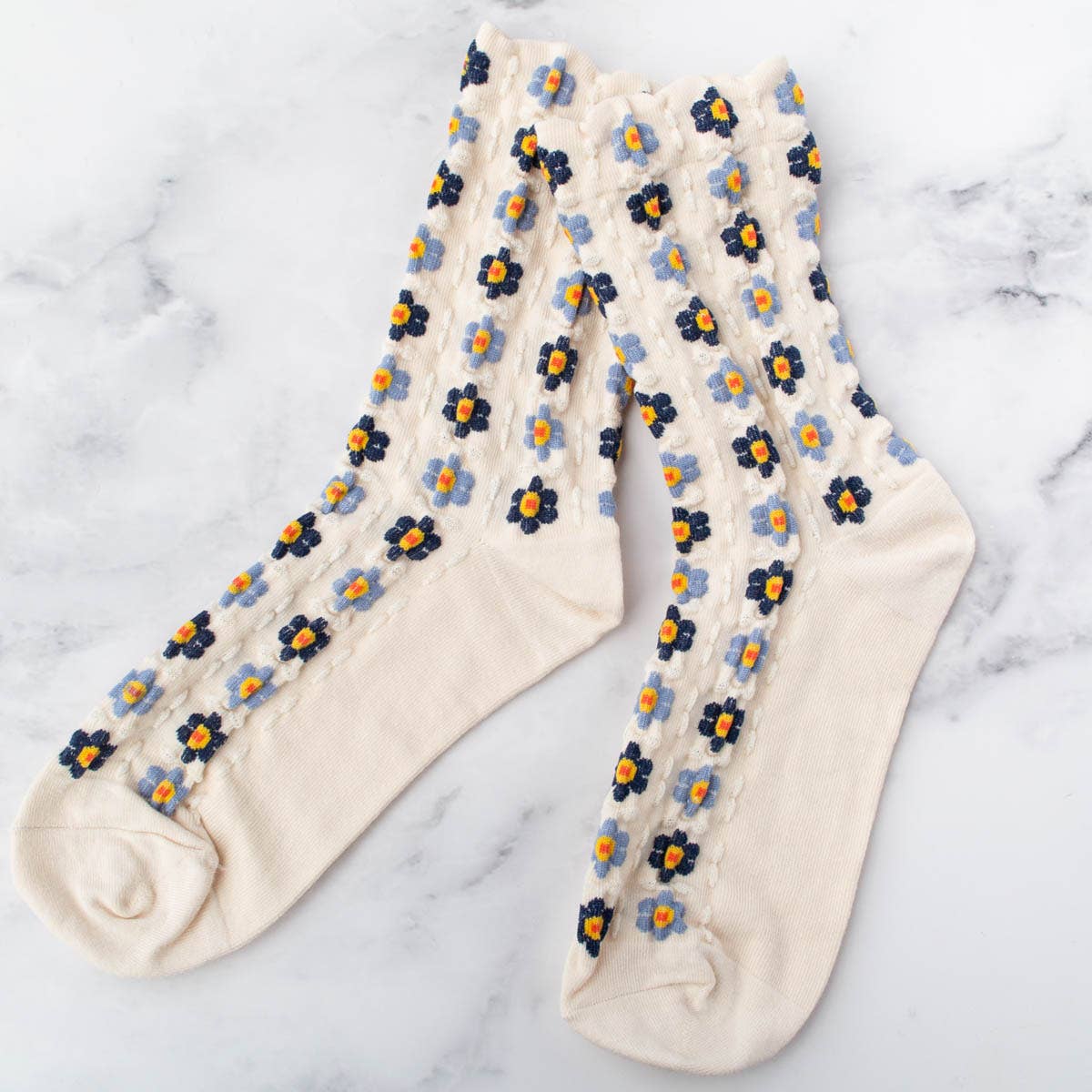 Retro Flower Casual Socks