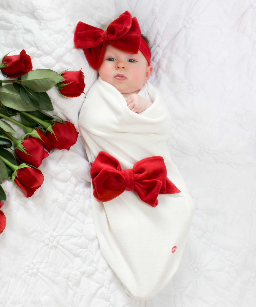 Velour Bow Headband Set