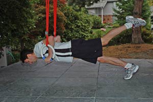 single leg ring pushup