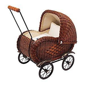 vintage wicker dolls pram