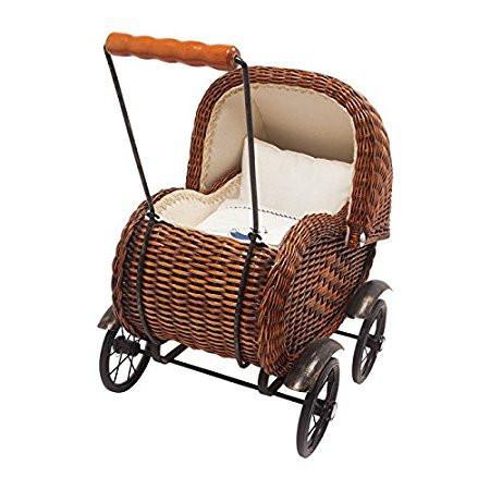 legler grey wicker dolls pram